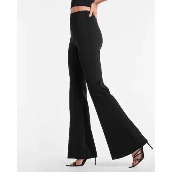Express Super High Waisted Flare Pant With Built In Shapewear L - Picture 5 of 7